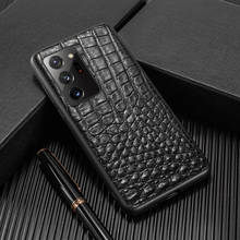 Аллигатор чехол для телефона Samsung Note 20 10 9 8 S20 Ultra S10 S8 S9 plus чехол 100% натуральный крокодиловый живот кожаный чехол 2024 - купить недорого