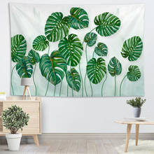 Tapiz de planta de hoja de palma colgante de pared, decoración colorida para el hogar, tapiz impreso, Alfombra de dormitorio, sábanas de cama, 2,25 2024 - compra barato
