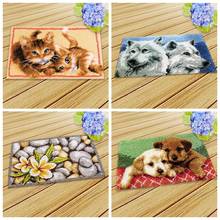 Latch Hook Cushion Animals Carpet Embroidery Needlework Crochet Pillows Accessories DIY Latch Hook Rug Kit Cross Stitch Rug Kit 2024 - buy cheap