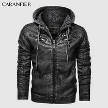 CARANFIER New Men Clothing Jackets Coats Motorcycle Biker Faux Leather Jacket Men Classic Winter Jacket Men Fur Jacket  Leather 2024 - buy cheap