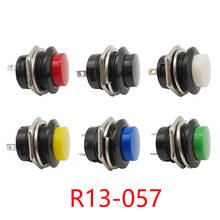 Interruptor de botón redondo R13-507 16mm, botón momentáneo de reinicio automático, apagado, CA 6A/125V 3A/250V, 6 colores, 2 uds. 2024 - compra barato