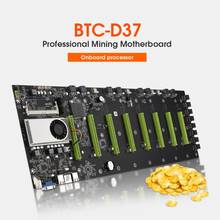 Novo BTC-D37 mineiro placa-mãe cpu 847/1037u conjunto 8 placa de vídeo slot memória ddr3 integrado vga interface baixa potência contras 2024 - compre barato