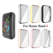 Funda protectora de pantalla para reloj inteligente Huawei Honor Band 6, carcasa protectora de borde completo, cubierta completa suave, marco de protección 2024 - compra barato