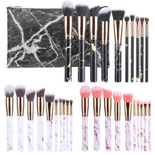 10pcs Marble Makeup Brushes kits Powder Foundation Eyeshadow Lip Eyeliner Blush Professional Makeup Brush Set Tools 2024 - buy cheap