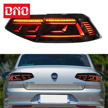 Задний фонарь DNO для Volkswagen VW Passat B8 2017 2018 2019, задний ходовой фонарь, стоп-сигнал, задний динамический сигнал поворота, задние фонари 2024 - купить недорого