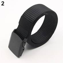 Canvas Belt for Men Women Waist Belt 2020 Outdoor Travel Tactical Military Sport Nylon Buckle Casual Black Belts Waistband 112cm 2024 - buy cheap