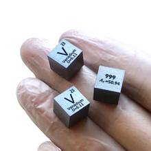 10mm Vanadium Metal Cube 6.2g 99.9% Engraved Periodic Table 2024 - buy cheap