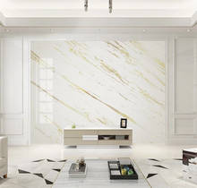 Xuesu Custom 8D waterproof wall cloth wallpaper gold silk white marble grain large board TV background wall 2024 - buy cheap