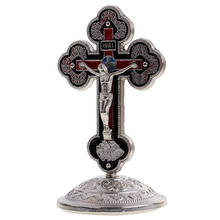 Figura de jesus, durável, estátua, cruz de crucifixo, escultura, ornamento, presente religioso, artesanato, colecionáveis, 9x5cm 2024 - compre barato