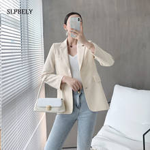 SLPBELY Casual Pockets Women Suits Coat Blazer Spring Office Work Ladies Notched Collar Female Slim Autumn Blazer Jacket Outwear 2024 - buy cheap