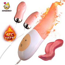 Tongue Heating Vibrator Vagina Tight Oral Sex Adult toy Licking clitoris Woman Masturbation G Spot Massage Couple flirting toys 2024 - buy cheap