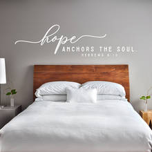 Christian Quote Wall Decal Hebrews 6:19 Hope anchors the soul Farmhouse Style Wall Sticker Bible Verse Vinyl Home Decor X595 2024 - buy cheap