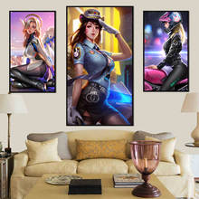 Игровой плакат Overwatch на заказ, Аниме Сексуальная девушка, холст, живопись, эстетический декор комнаты, настенное искусство, современное искусство, фигурка, картина 2024 - купить недорого