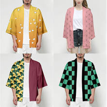 Japan Anime Kimetsu no Yaiba 3D Printing Japanese Anime Kimono Haori Yukata Cosplay Women/Men Summer Casual Cool Streetwear 2024 - buy cheap