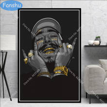 Poster malone hip hop estrela arte da parede quadros em tela cartazes e impressões para o quarto decorativo decoração para casa 2024 - compre barato