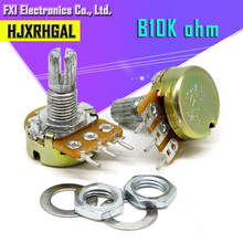 5PCS 10K ohm WH148 B10K 3pin  Potentiometer 15mm Shaft With Nuts And Washers Hot 2024 - buy cheap