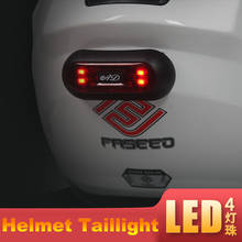 Ночной светильник для мотоциклетного шлема, Полоска, предупреждающий сигнал, Универсальный светодиодный задний фонарь для мотоциклетного шлема 2024 - купить недорого
