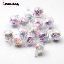 Colgante de bola de plástico transparente para fabricación de joyas, accesorios para pendientes, llavero, colorido, 20mm, 5 uds. 2024 - compra barato