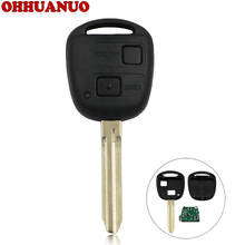 Keyless Entry 2 Buttons Smart Remote Key fob for Toyota Camry Prado Corolla 433MHZ with 4C Chip Inside TOY43 uncut key 2024 - buy cheap