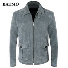 BATMO 2021 new arrival natural Retro cow leather jackets men,Genuine leather coat,plus-size S-XXXL TB07 2024 - buy cheap