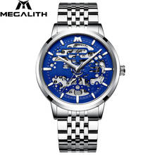 MEGALITH Mechanical Men Watches Wrist Automatic Fashion Watches Men Waterproof Luminous Stainless Watch Relogio Masculino 8204 2024 - buy cheap