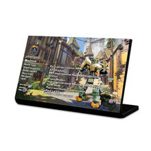 O acrílico expositor marca para bastion building kit 75974, overwatch jogo robô ação toys brinquedos blocos de construção 2024 - compre barato