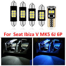 9pcs White Canbus LED License Plate Lamp Interior Map Dome Lights Kit For Seat Ibiza V MK5 6J 6P 2009-2016 Reading Ceiling Bulbs 2024 - buy cheap