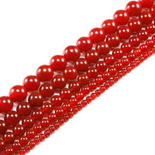 4—12 mm Natural Stone Red Carnelian Round Beads Agates Stone Loose Bead For DIY Jewelry Making Findings Accessories Wholesale 2024 - buy cheap