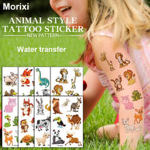 1PC fake tattoo sticker for children Cartoon animals snake squirrel water transfer  temporary tattoos WM017 2024 - buy cheap