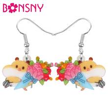 Bonsny-pendientes acrílicos con forma de ardilla para mujer, niña, adolescente, niño, accesorio de regalo 2024 - compra barato