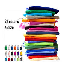 2021 NEW Solid color Cotton t shirts men Clothing Male Slim Fit t shirt Man T-shirts Casual brand T-Shirt mens tops tees 63000 2024 - buy cheap