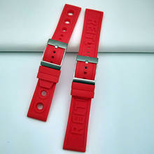 Red Soft Silicone Rubber 22mm 24mm Watch Strap Bracelet For Navitimer/Avenger/Breitling Watchband Stainless Steel Clasp 2024 - buy cheap