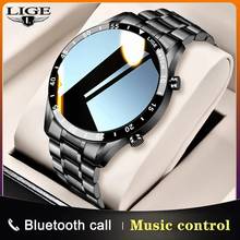 LIGE-reloj inteligente con pantalla táctil para hombre, accesorio de pulsera resistente al agua con llamadas, Bluetooth, seguimiento de actividad deportiva y fitness, 2021 2024 - compra barato