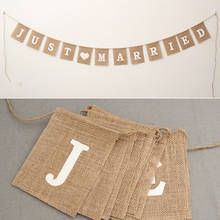 Jute Burlap Bunting Rustic Just Married Mr Mrs Wedding Banner Garland Party Flags Candy Bar Decoration Event Supplies IC893500 2024 - buy cheap