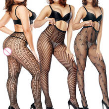 7 Styles  Plus Size Sexy Women's Pantyhose Tights Fishnet Mesh Stockings Underwear Lace Sheer Tights 2024 - buy cheap