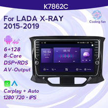 Mekede-central multimídia para carro 2din 6 + 128g, com android 11, dvr, navegação gps, para lada x ray xray 2012-2015, carplay + android, dsp 2024 - compre barato