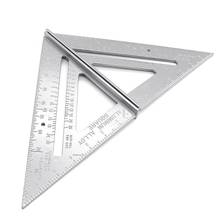 Regla triangular de 7 pulgadas, transportador de ángulo triangular de aleación de aluminio, regla de medición, herramienta de carpintería, trazador de línea y regla de guía de sierra 2024 - compra barato