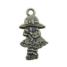 Little Girl Charms Pendants 100Pcs 16x31mm Antique Bronze Alloy Jewelry DIY Fit Bracelets Necklace Earrings A-315 2024 - buy cheap