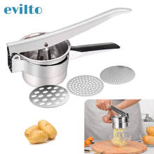 3 in 1 Stainless Steel Potato Masher Rice Fruit Vegetable Juicer Press Maker Strainer Rice Garlic Press with 3 Discs Kitchen 2024 - buy cheap