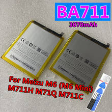 Origianl 3070mAh BA711 Replacement Batteries For Meizu M6 (M6 Mini) M711H M71Q M711C Mobile Phone Battery 2024 - buy cheap