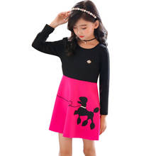 Girls Dress Cartoon Pattern Dress Girls Casual Style Children Dress Patchwork Kids Costume 6 8 10 12 14 2024 - buy cheap