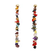 ZA Colorful Stones Drop Earrings Long Beaded Earrings for Women Statement Jewelry Wholesale Gift 2024 - buy cheap