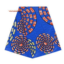 Tela africana de Ankara con estampado de cera Real, tela de algodón con patrón de diamante, cera veritable de alta calidad para vestido de Graduación 2024 - compra barato