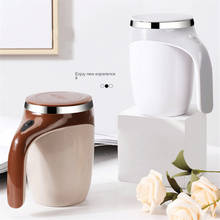 Copo magnetizado preguiçoso de aço inoxidável, copo de mistura automático, copo de café portátil