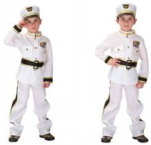 Crianças marinha polícia polícia cosplay trajes policiais uniforme estudante equipe halloween festa desempenho 2024 - compre barato