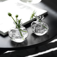Mini vaso de vidro para romã, vaso de flores feito à mão, vidro transparente, vaso de flores hidropônico, arranjo de flores, artesanato, decoração de mesa 5 2024 - compre barato
