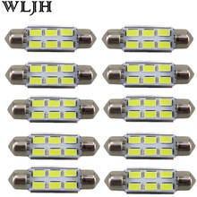 WLJH 10pcs Pure White 12V Car Led Light Festoon 31/36/39/41mm 5630 SMD C5W Auto Lamp Dome Bulb External Lights Interior Lights 2024 - buy cheap