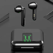 Новинка TWS Bluetooth наушники беспроводные наушники светодиодный дисплей Bluetooth 5,0 уличная спортивная Гарнитура для фитнеса наушники с зарядным чехлом 2024 - купить недорого
