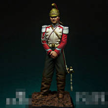 Modelo de resina de 1/24 75mm, figura GK TrumpeterDragoon francés de la guardia, kit sin montar y sin pintar 2024 - compra barato