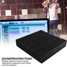 6Pcs Soundproofing Foam Acoustic Panels Sponge Sound-Absorbing Foam for Piano Room Recording Studio(Black) 2024 - buy cheap